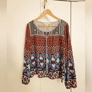 Bohemian Patterned Women's Top
